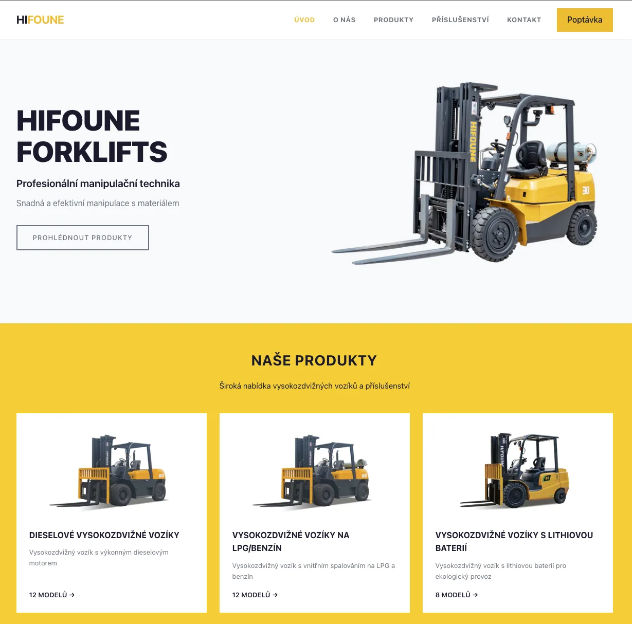 Hifoune.cz — WordPress e-commerce and presentation site